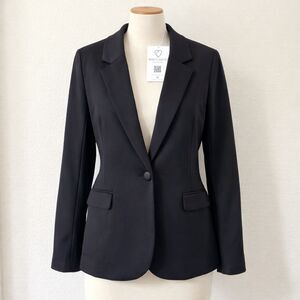 MaryCrafts Black Stretch Blazer Size 16 NWT Single Button Career Office Jacket